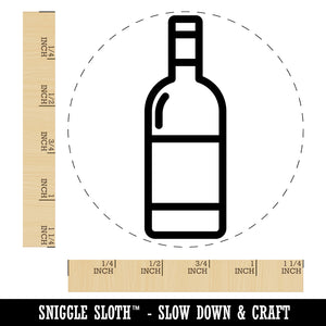 Wine Bottle Icon Rubber Stamp for Stamping Crafting Planners