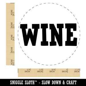 Wine Fun Text Rubber Stamp for Stamping Crafting Planners