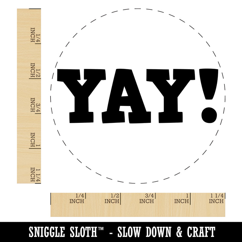 Yay Fun Text Rubber Stamp for Stamping Crafting Planners
