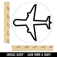 Airplane Outline Rubber Stamp for Stamping Crafting Planners
