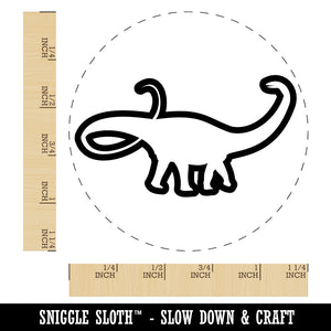 Apatosaurus Dinosaur Outline Rubber Stamp for Stamping Crafting Planners