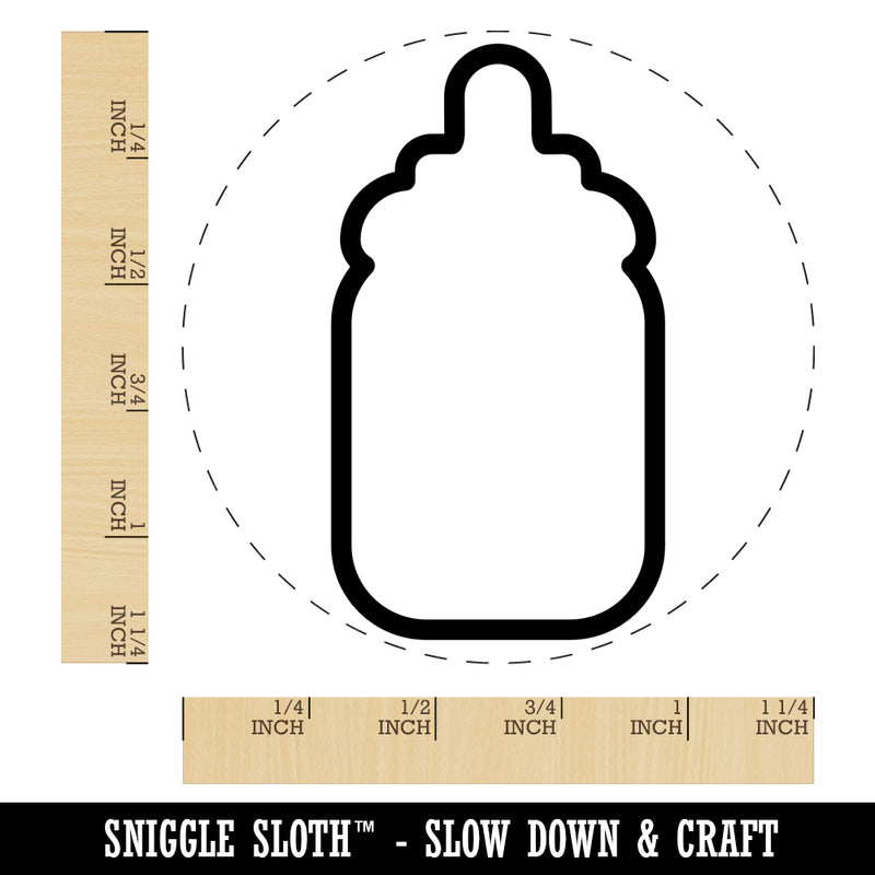 Baby Bottle Outline Rubber Stamp for Stamping Crafting Planners