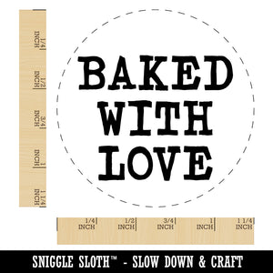 Baked with Love Fun Text Rubber Stamp for Stamping Crafting Planners