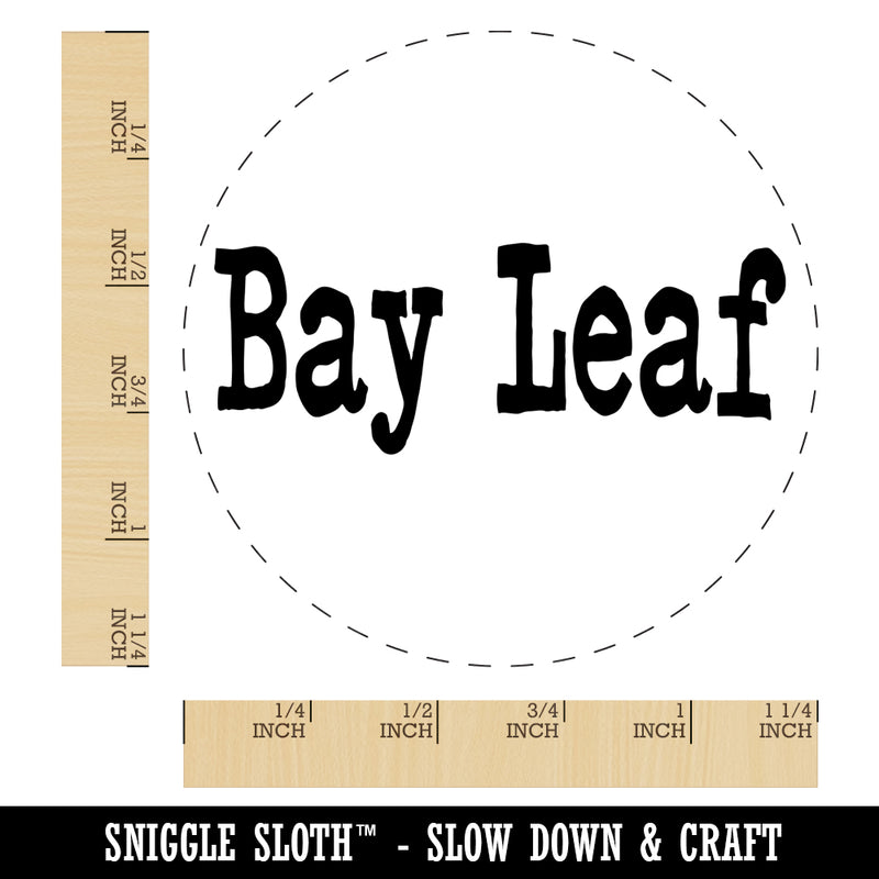 Bay Leaf Herb Fun Text Rubber Stamp for Stamping Crafting Planners