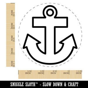 Boat Anchor Nautical Outline Rubber Stamp for Stamping Crafting Planners