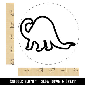 Brontosaurus Dinosaur Outline Rubber Stamp for Stamping Crafting Planners