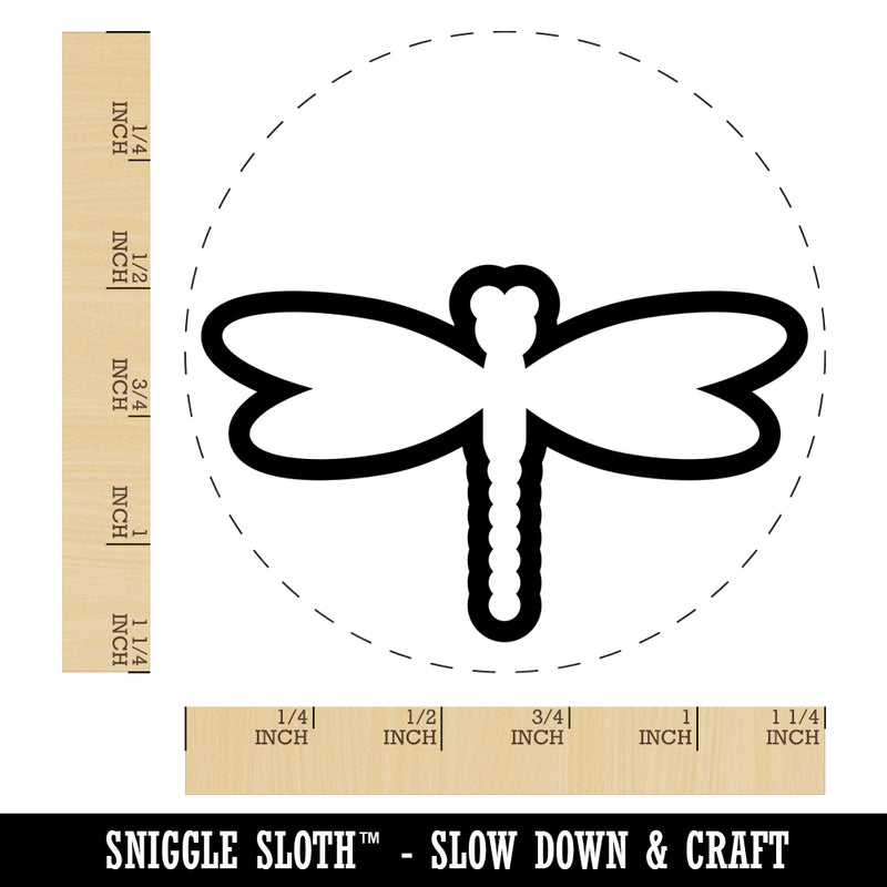 Dragonfly Outline Rubber Stamp for Stamping Crafting Planners