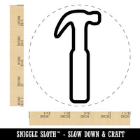 Hammer Tool Outline Rubber Stamp for Stamping Crafting Planners