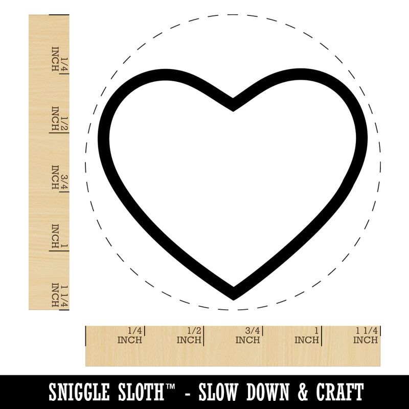 Heart Love Outline Rubber Stamp for Stamping Crafting Planners