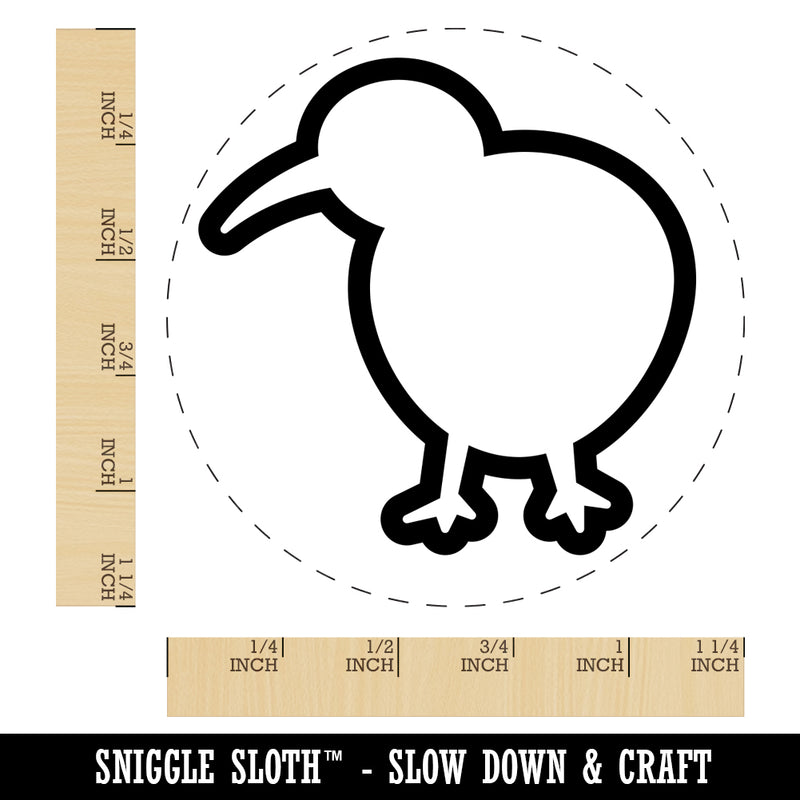 Kiwi Bird Outline Rubber Stamp for Stamping Crafting Planners