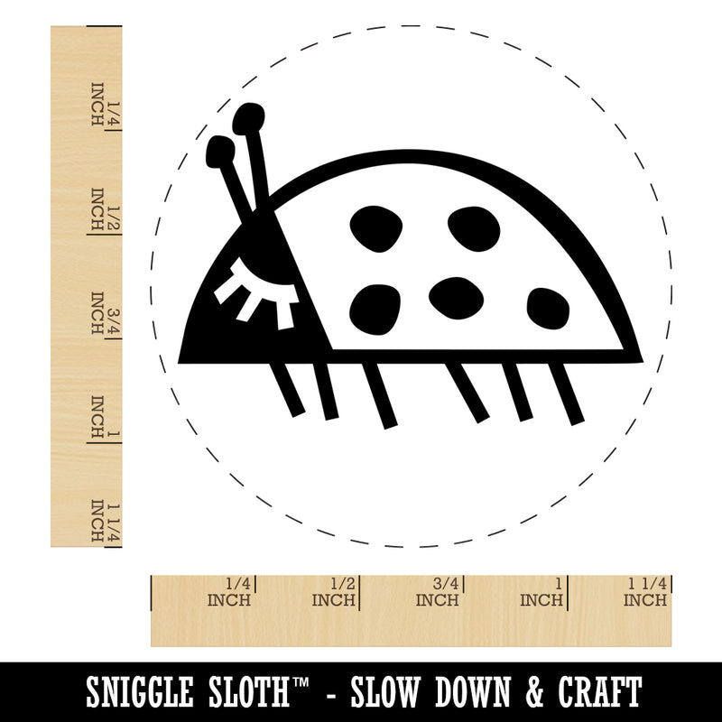 Ladybug On the Move Doodle Rubber Stamp for Stamping Crafting Planners