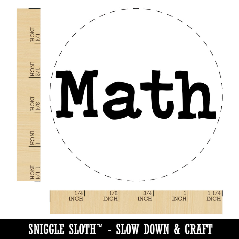 Math School Fun Text Rubber Stamp for Stamping Crafting Planners