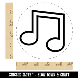 Music Eighth Notes Outline Rubber Stamp for Stamping Crafting Planners