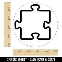 Puzzle Piece Outline Rubber Stamp for Stamping Crafting Planners