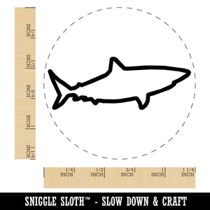 Shark Outline Rubber Stamp for Stamping Crafting Planners