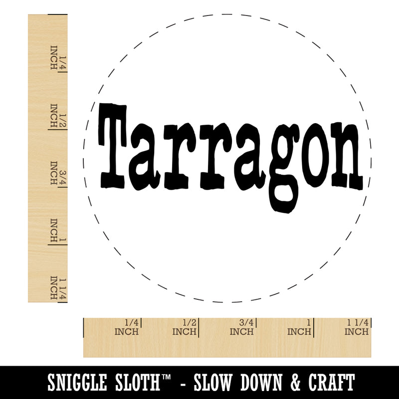Tarragon Herb Fun Text Rubber Stamp for Stamping Crafting Planners