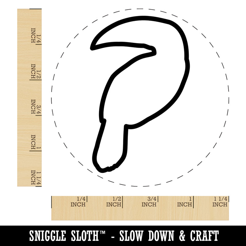 Toucan Outline Rubber Stamp for Stamping Crafting Planners