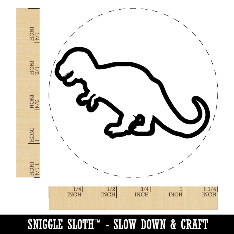 Tyrannosaurus Rex Dinosaur Outline Rubber Stamp for Stamping Crafting Planners