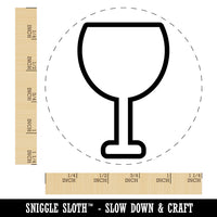 Wine Glass Outline Rubber Stamp for Stamping Crafting Planners