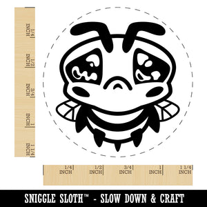 Cute Bee Sad Rubber Stamp for Stamping Crafting Planners