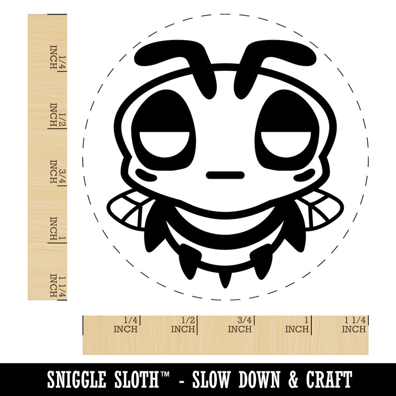 Cute Bee Unamused Rubber Stamp for Stamping Crafting Planners