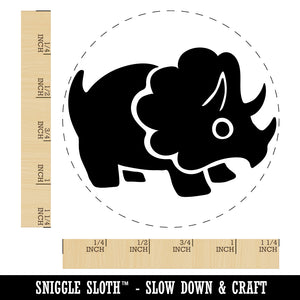 Cute Triceratops Dinosaur Rubber Stamp for Stamping Crafting Planners