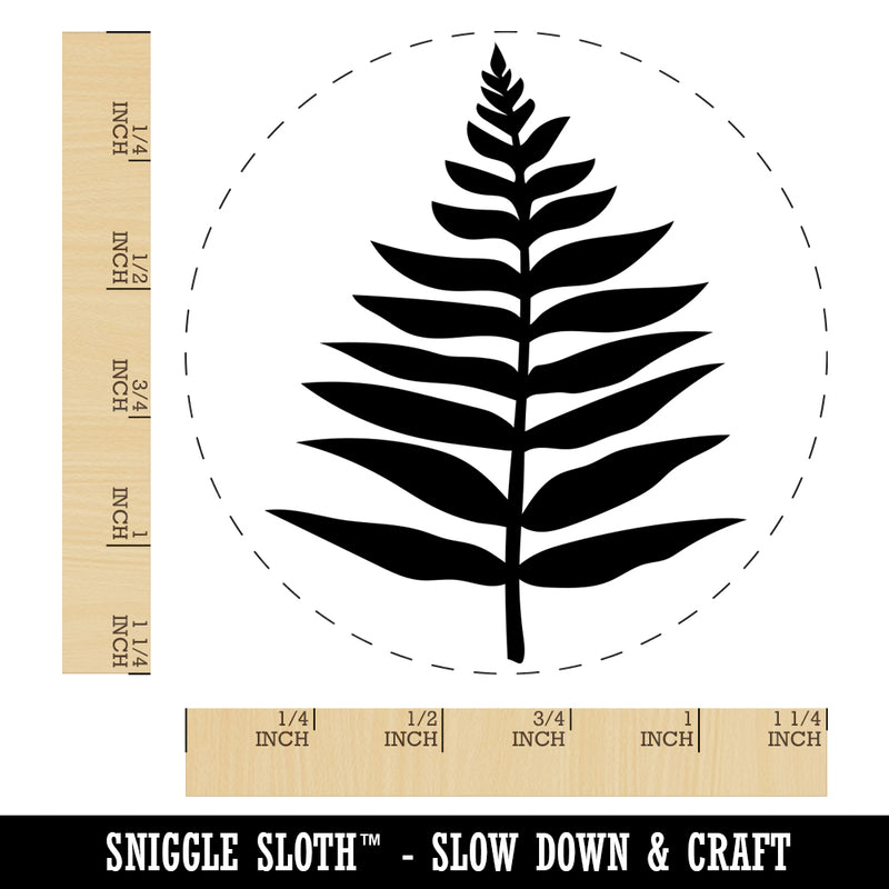 Fern Leaf Rubber Stamp for Stamping Crafting Planners