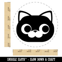 Round Cat Face Side Eye Rubber Stamp for Stamping Crafting Planners