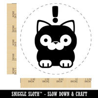 Round Cat Shocked Rubber Stamp for Stamping Crafting Planners