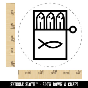 Can of Sardines Rubber Stamp for Stamping Crafting Planners