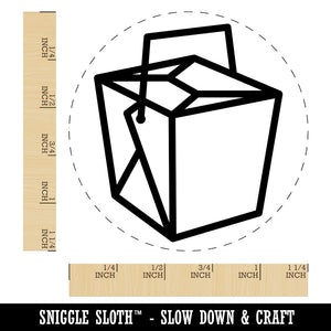 Chinese Food Take Out Box Closed Rubber Stamp for Stamping Crafting Planners