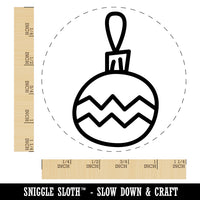 Christmas Xmas Ornament Zig Zag Doodle Rubber Stamp for Stamping Crafting Planners