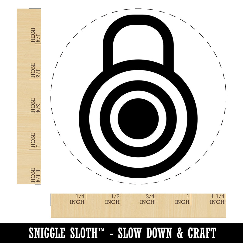 Combination Lock Doodle Rubber Stamp for Stamping Crafting Planners