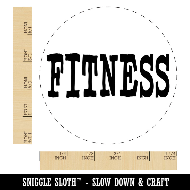 Fitness Fun Text Rubber Stamp for Stamping Crafting Planners