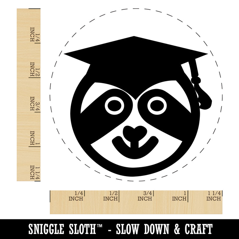 Graduation Sloth Rubber Stamp for Stamping Crafting Planners