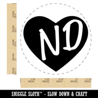ND North Dakota State in Heart Rubber Stamp for Stamping Crafting Planners