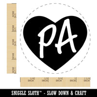 PA Pennsylvania State in Heart Rubber Stamp for Stamping Crafting Planners