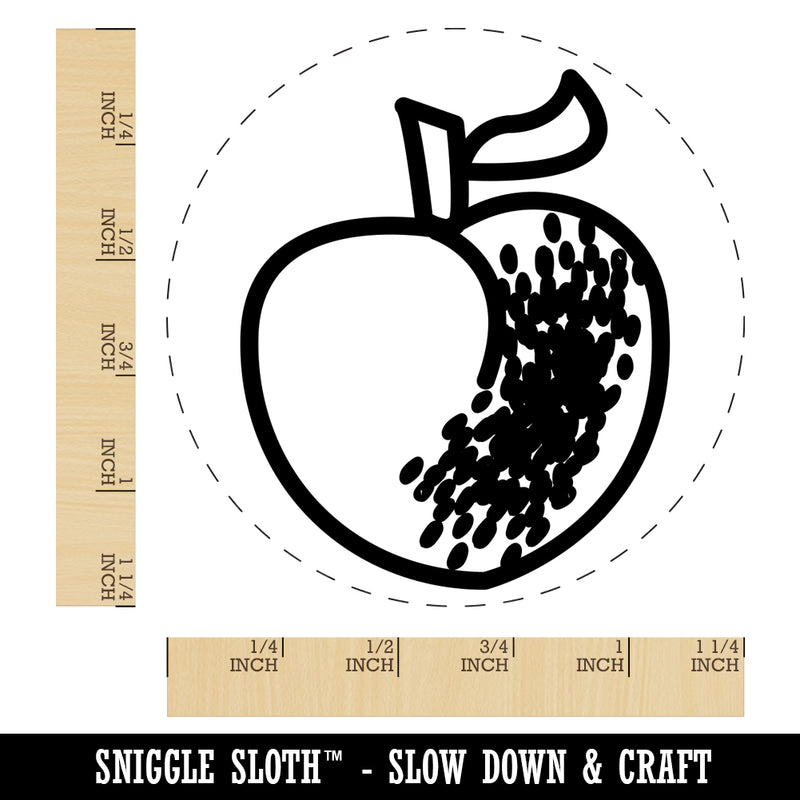 Peach Fruit Drawing Cute Rubber Stamp for Stamping Crafting Planners