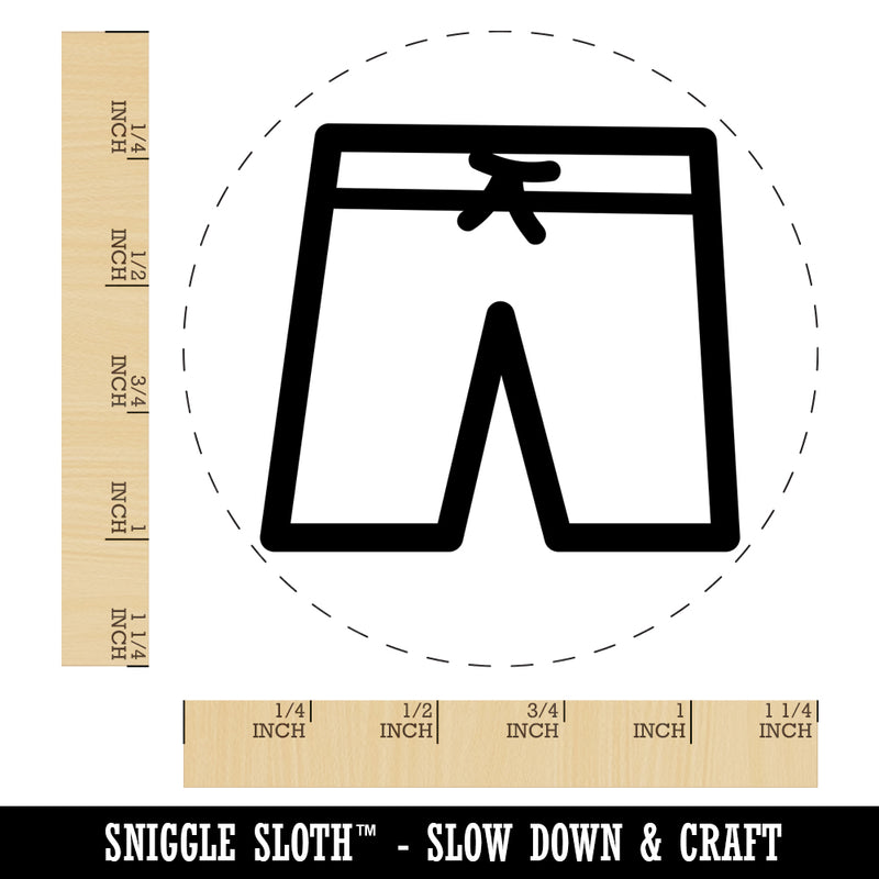 Shorts Boxers Swim Trunks Outline Rubber Stamp for Stamping Crafting Planners