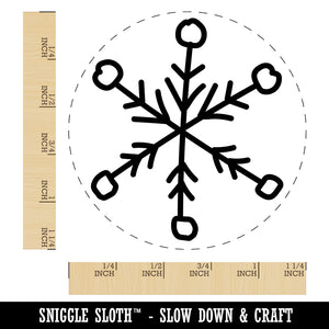 Snowflake Sketch Winter Rubber Stamp for Stamping Crafting Planners