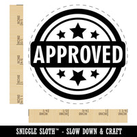 Approved with Stars Teacher Rubber Stamp for Stamping Crafting Planners