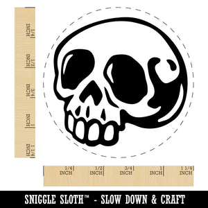 Creepy Skull Halloween Rubber Stamp for Stamping Crafting Planners