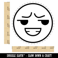 Kawaii Cute Smug Smirk Smile Face Rubber Stamp for Stamping Crafting Planners