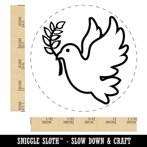 Peace Dove with Olive Branch Rubber Stamp for Stamping Crafting Planners