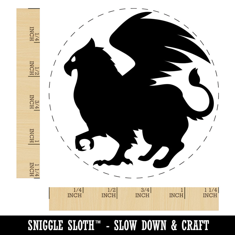 Regal Griffin Fantasy Silhouette Rubber Stamp for Stamping Crafting Planners