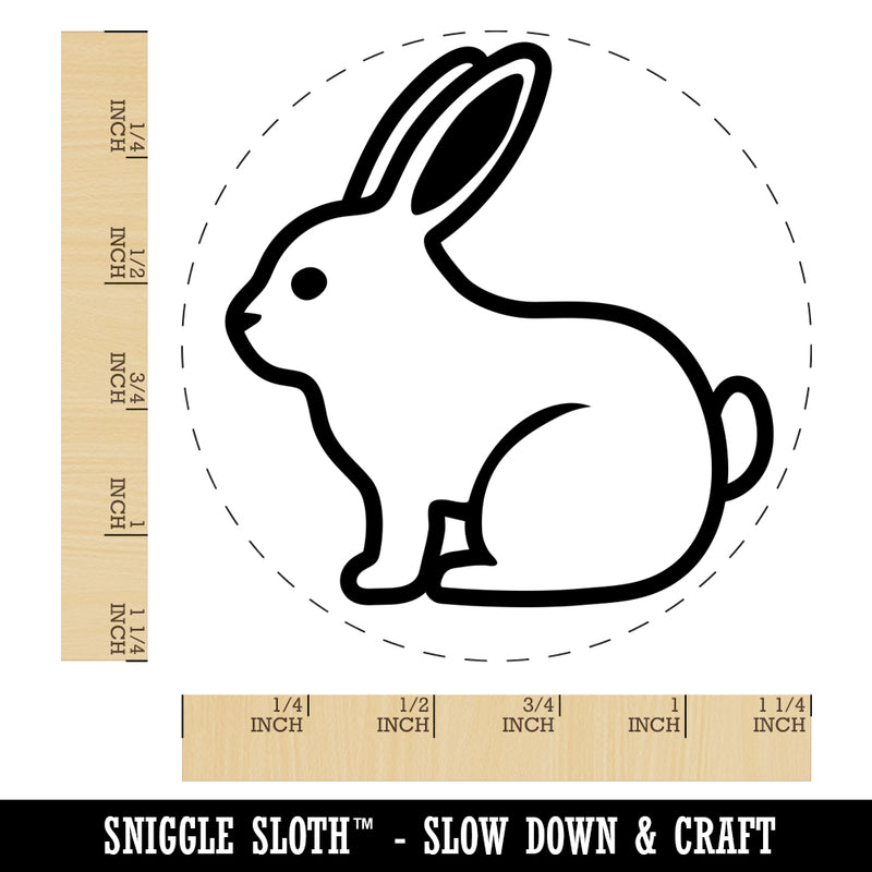 Resting Rabbit Bunny Easter Rubber Stamp for Stamping Crafting Planners