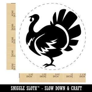 Turkey Silhouette Thanksgiving Rubber Stamp for Stamping Crafting Planners