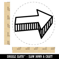 Arrow with Shadow Doodle Rubber Stamp for Stamping Crafting Planners
