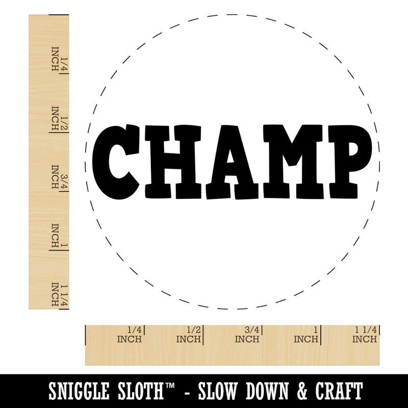 Champ Champion Fun Text Teacher Rubber Stamp for Stamping Crafting Planners