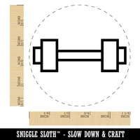 Dumbbell Barbell Weight Lifting Outline Rubber Stamp for Stamping Crafting Planners